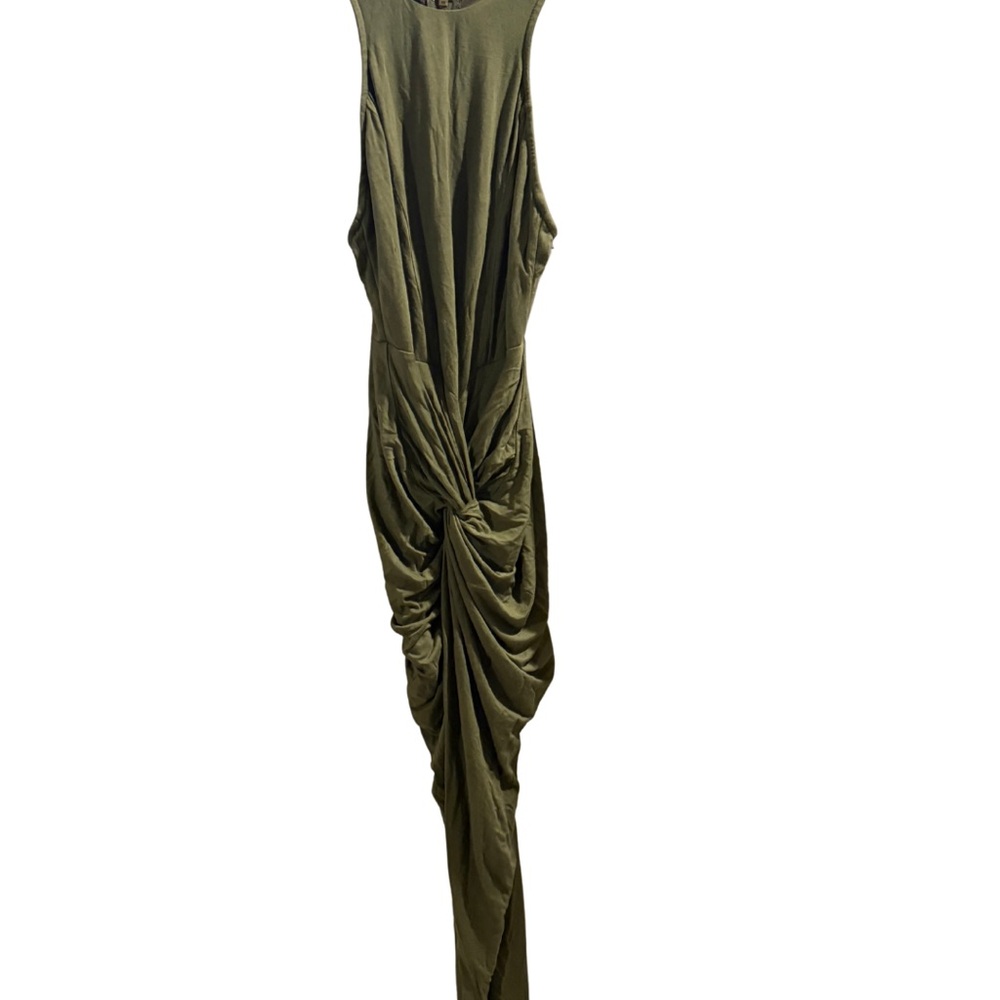 Elegant Olive Green Maxi Dress